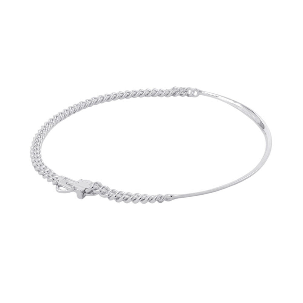 Hermes Necklace Boucles Sellier Inflexible SV925 Silver Size PM 44 HERMES — Like New