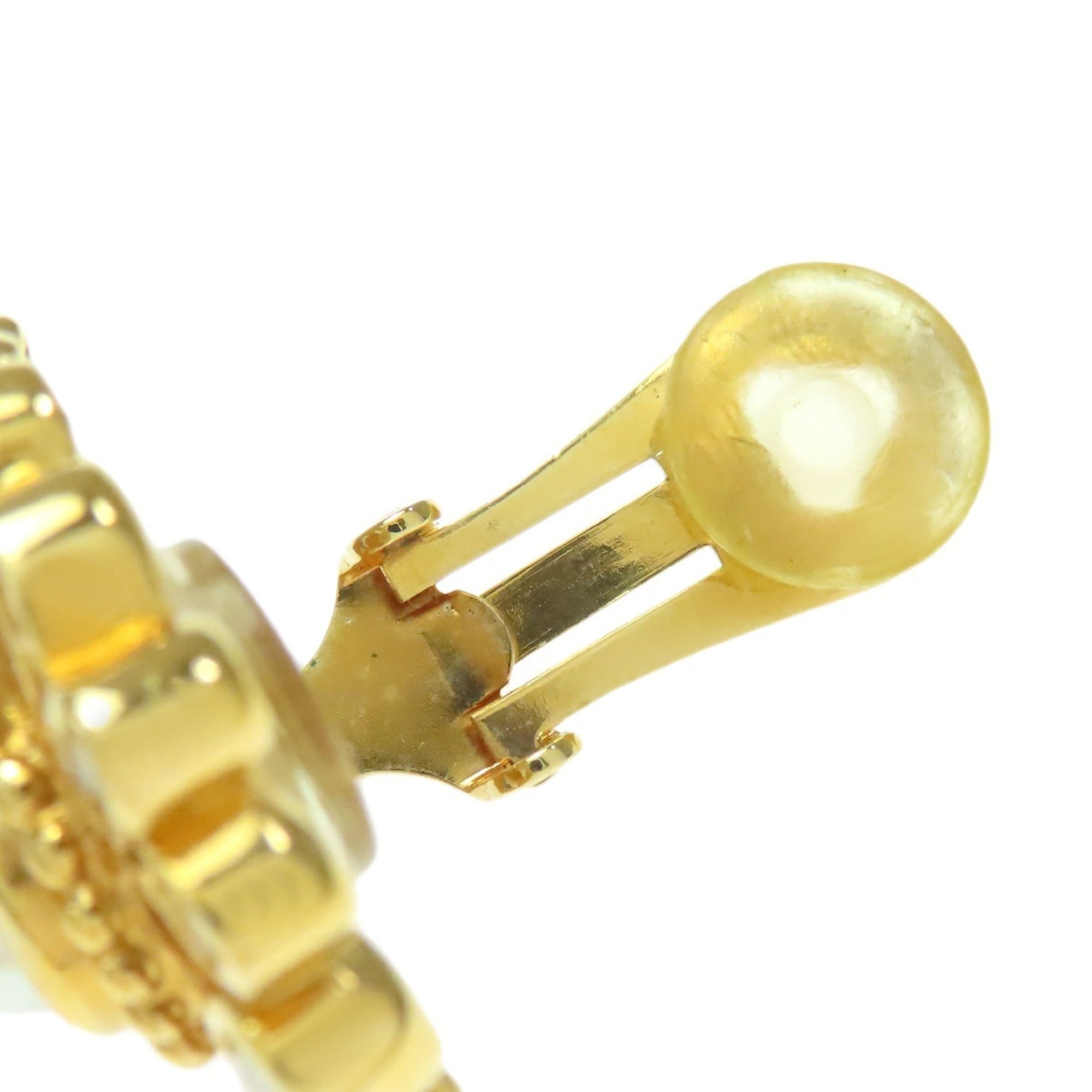 Christian Dior Jeweled Faux Pearl Earrings, Metal, Women's, CHRISTIAN DIOR