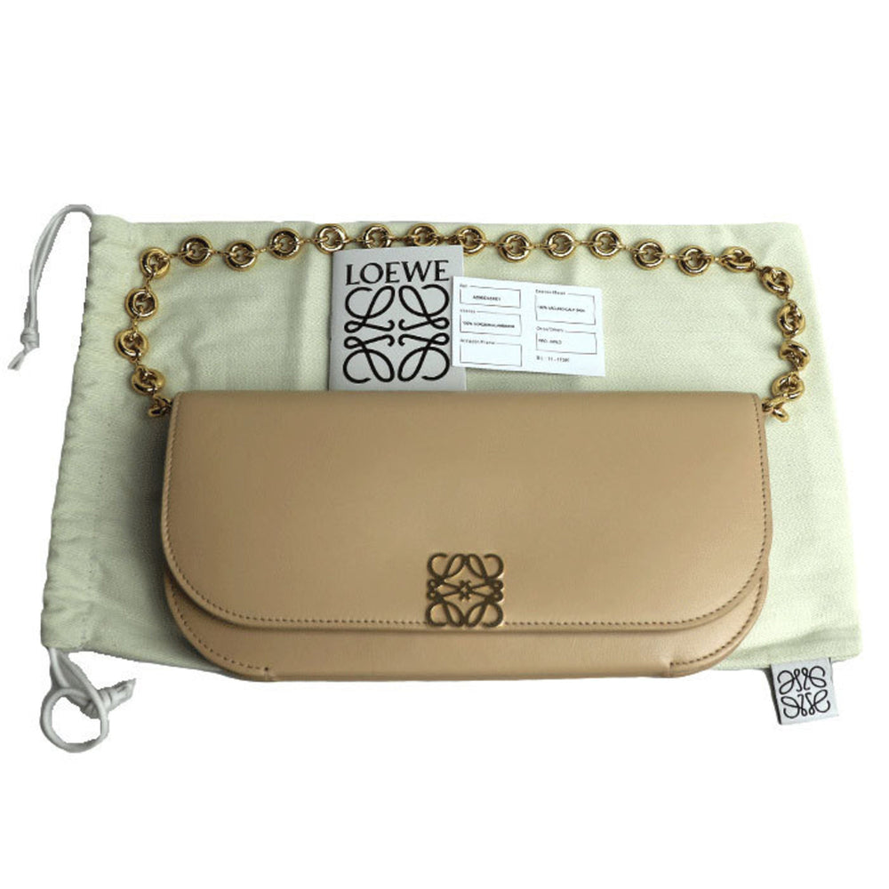 LOEWE Goya Long Chain Clutch Bag Beige A896O45X01 Women's — Like New