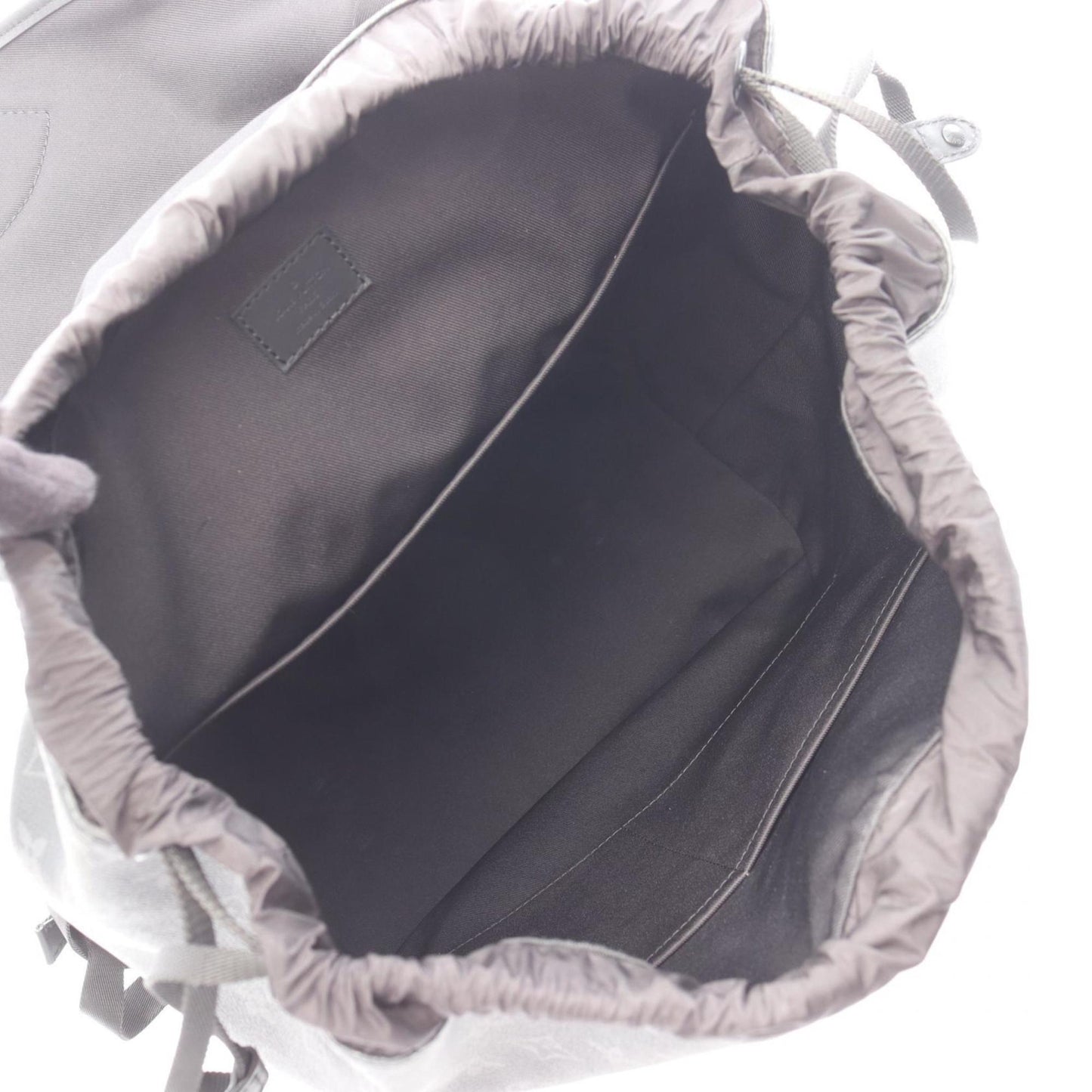 Louis Vuitton Montsouris Rucksack, Coated Canvas and Leather, Monogram Eclipse, Men's, Black, M46683