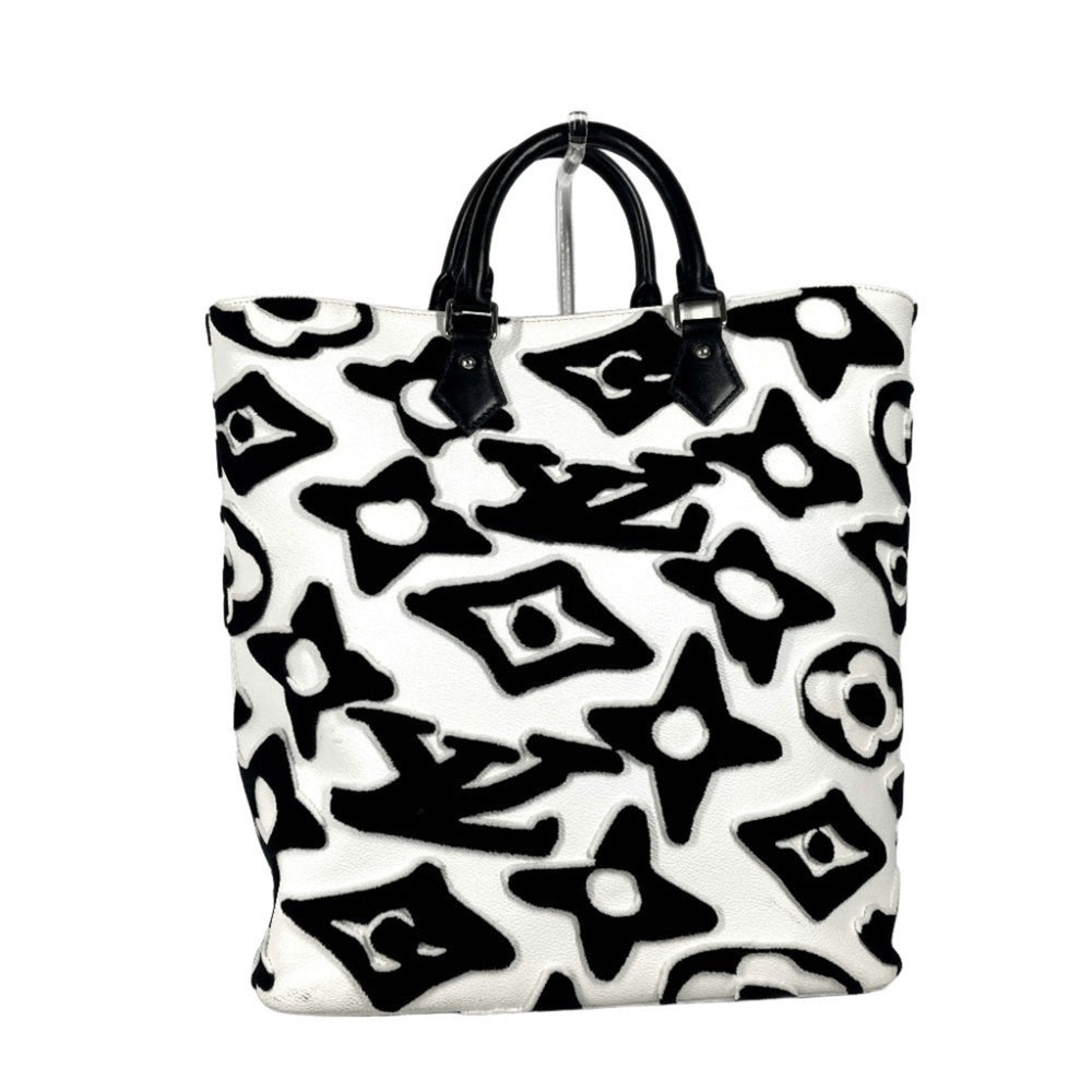 LOUIS VUITTON M45567 Tufted Monogram LVXUF Cabas Shoulder Bag Vertical Tote Coated Canvas Women's Black — Like New