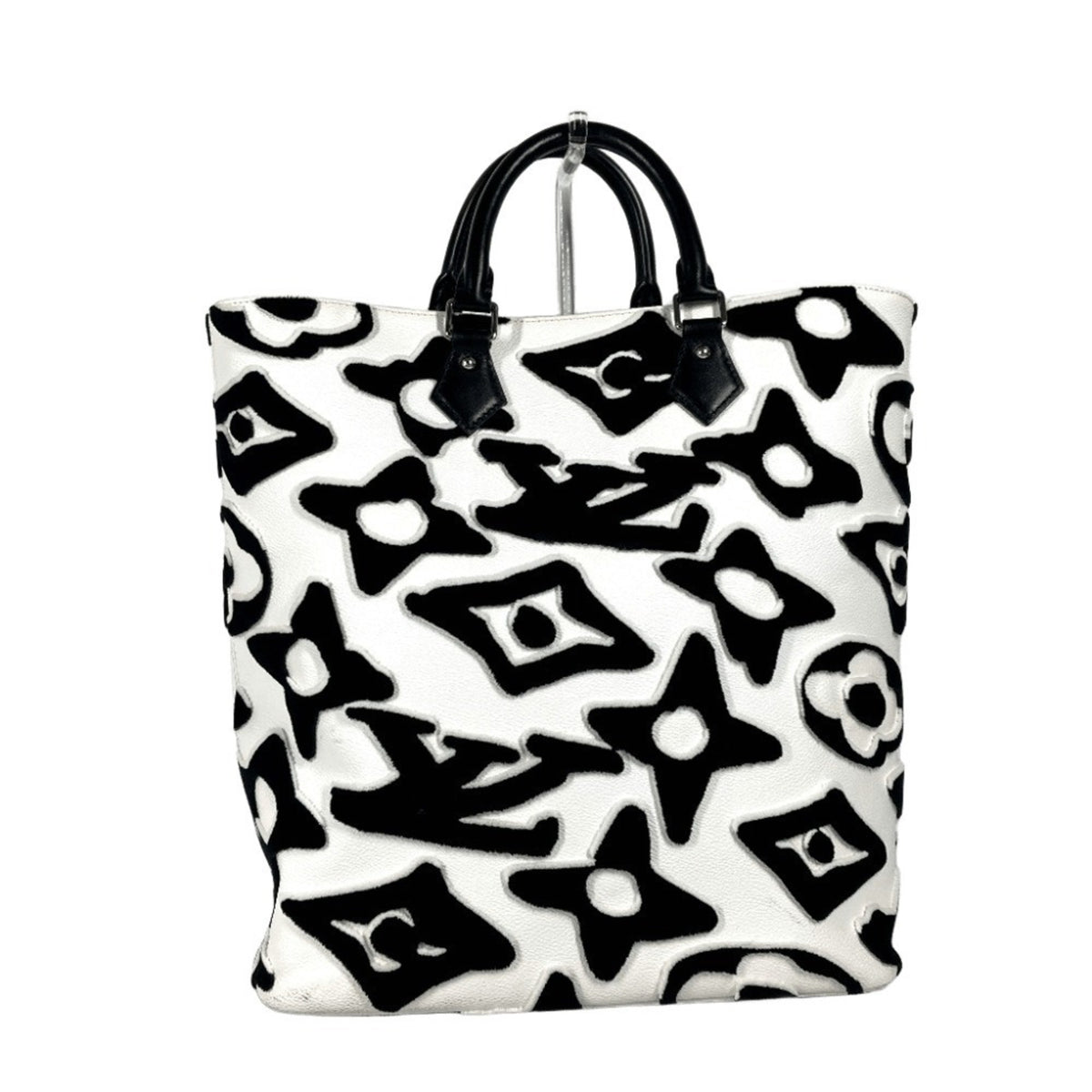 LOUIS VUITTON M45567 Tufted Monogram LVXUF Cabas Shoulder Bag Vertical Tote Coated Canvas Women's Black — Like New