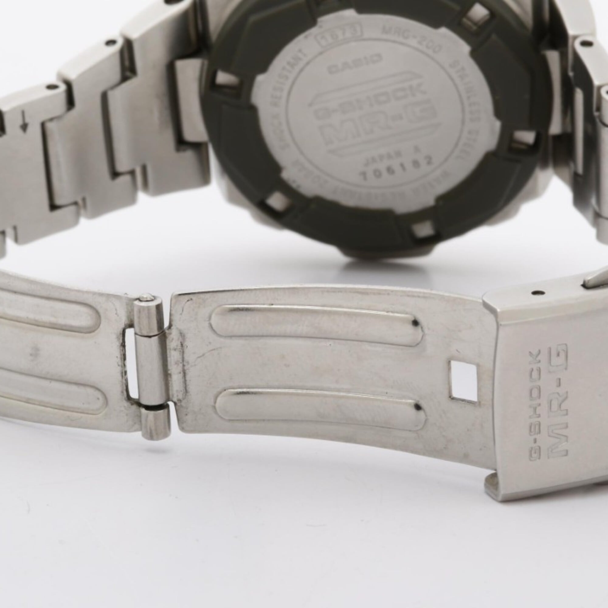 CASIO G-SHOCK MR-G MRG-200 Silver Stainless Steel Men's Digital Watch — Good