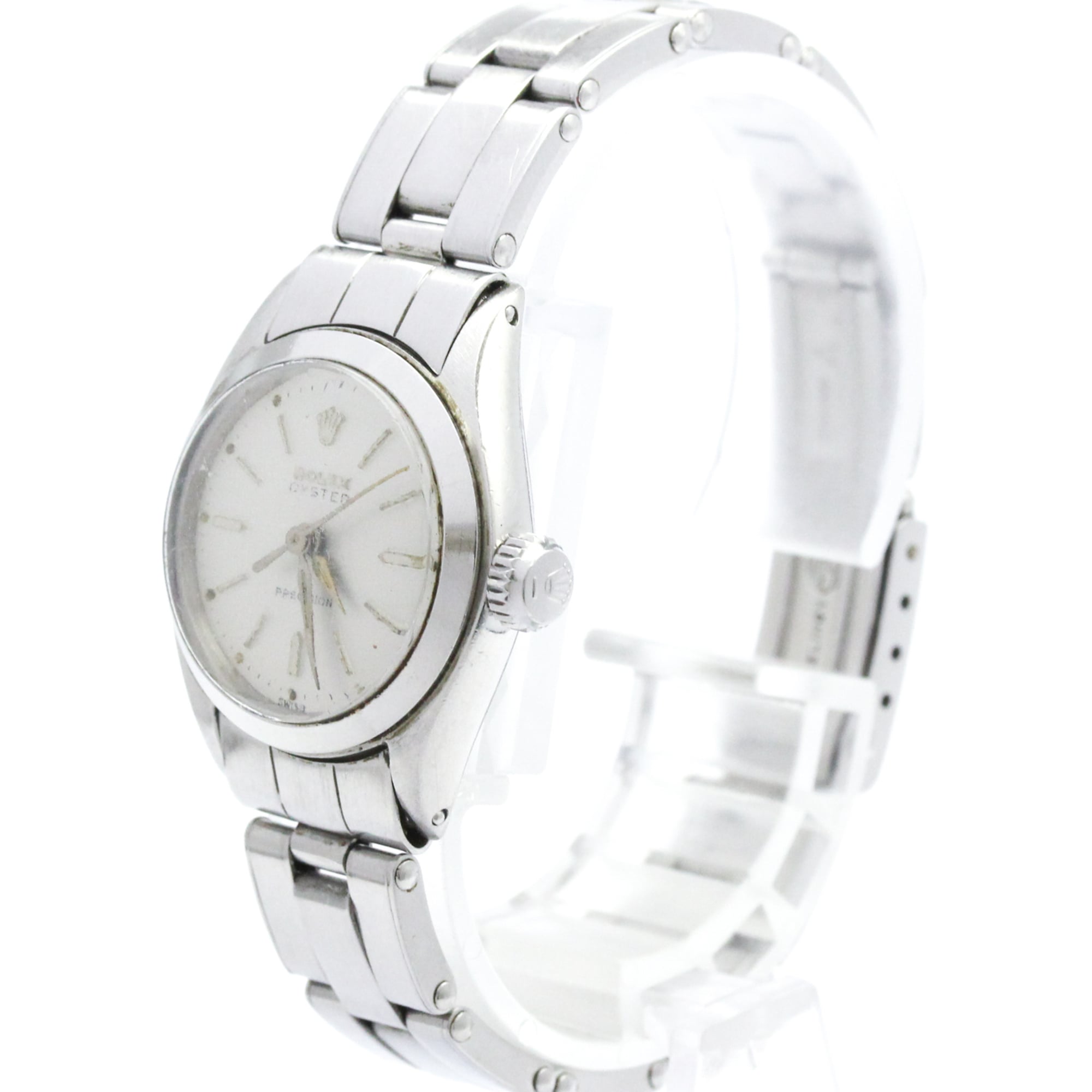 ROLEX Oyster Precision 6410 Steel Hand-Winding Ladies Watch Vintage — Good