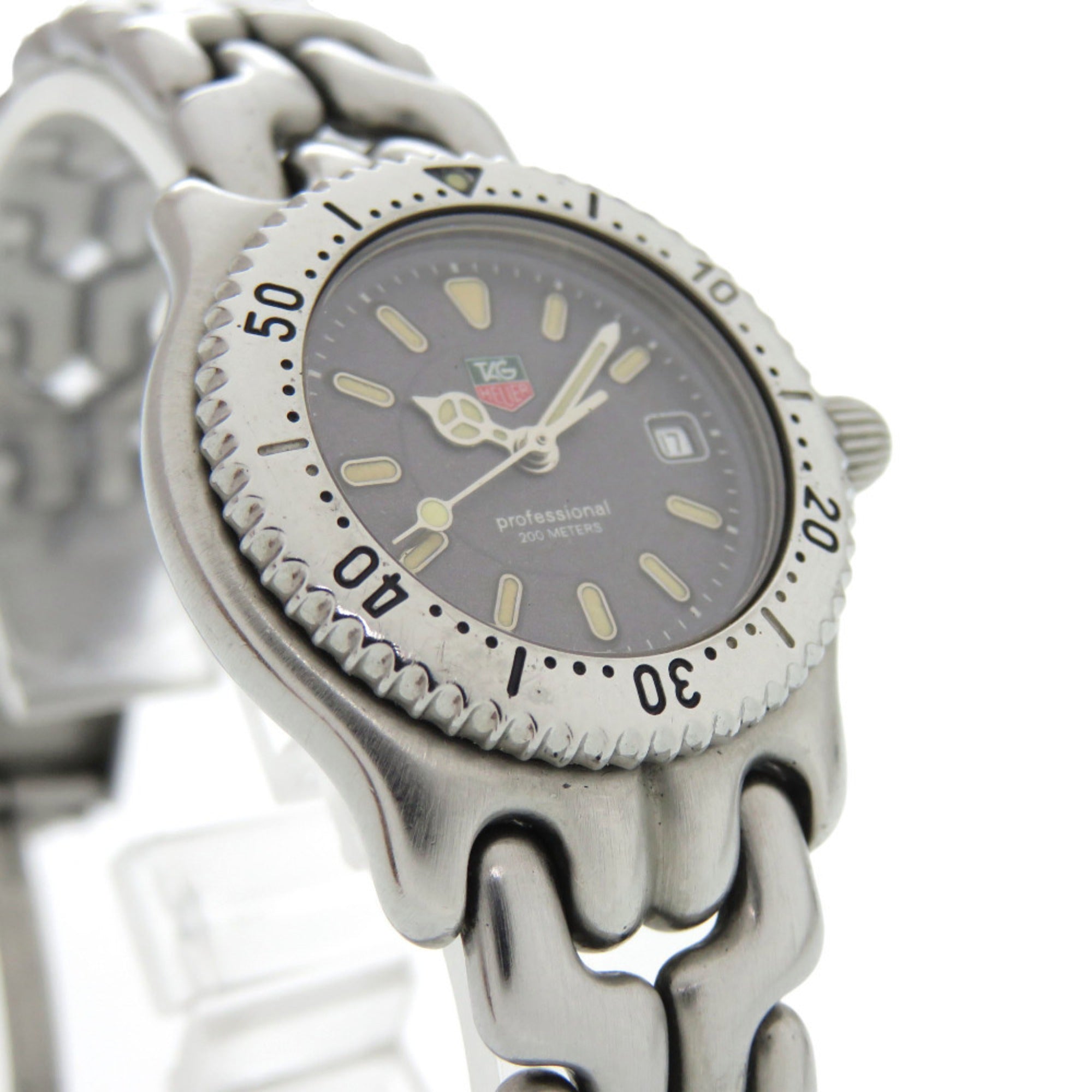 TAG Heuer Cell Date WG1313-2 Stainless Steel Gray Quartz Watch 0667TAG HEUER — Good
