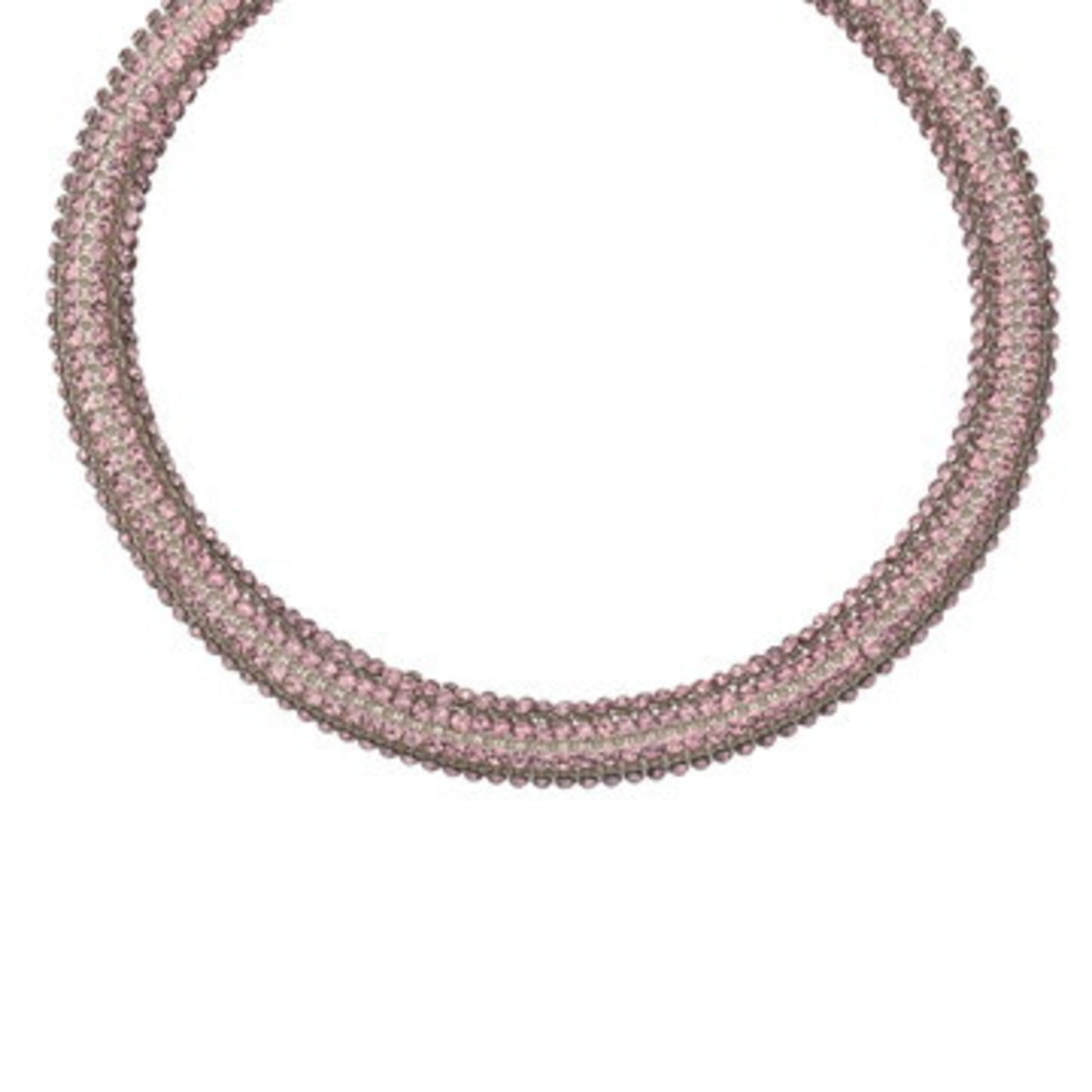 CHANEL Rhinestone Necklace 2017 Model Pink Women's Choker