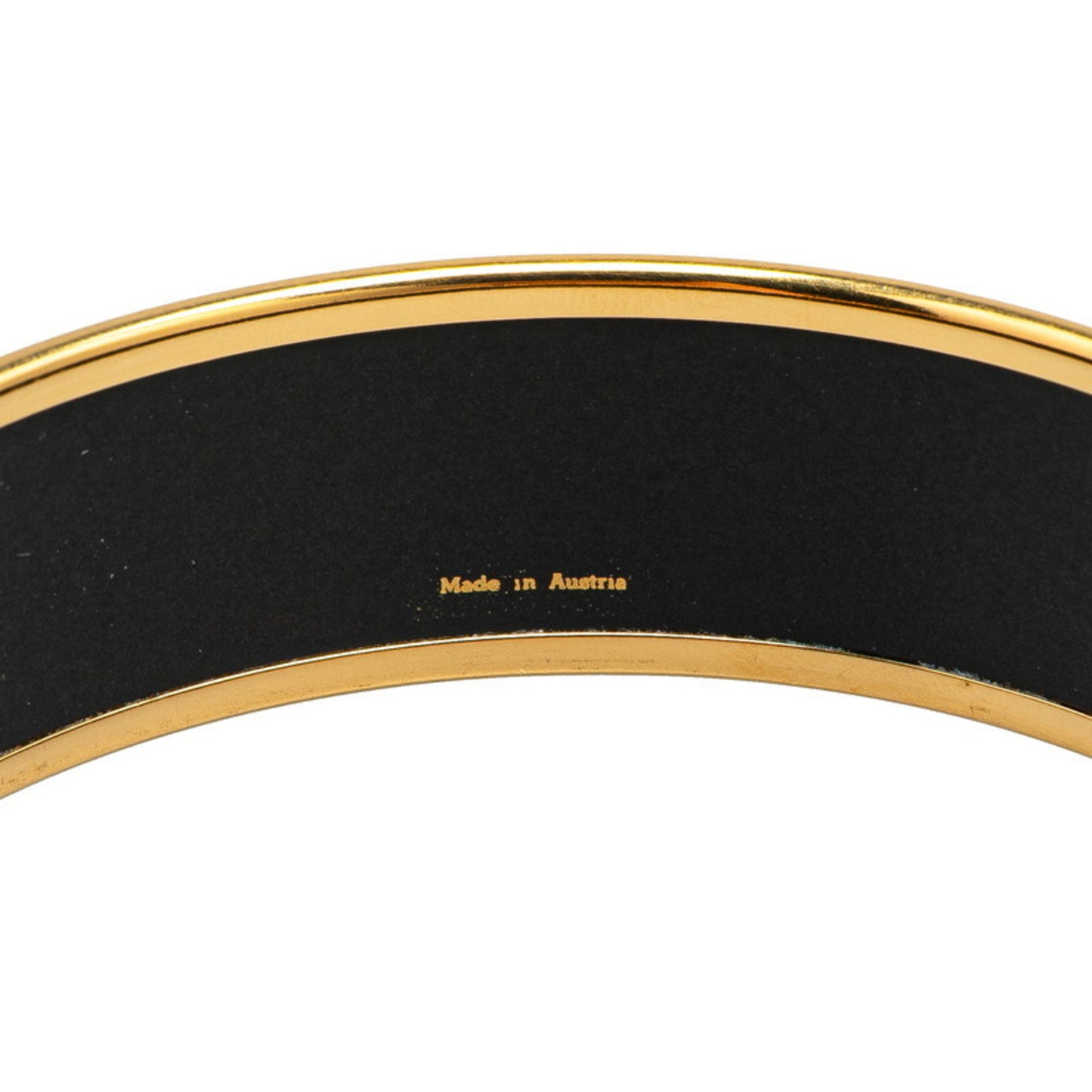 Hermes GM Emaille Bangle Blue Gold Plated Women's HERMES