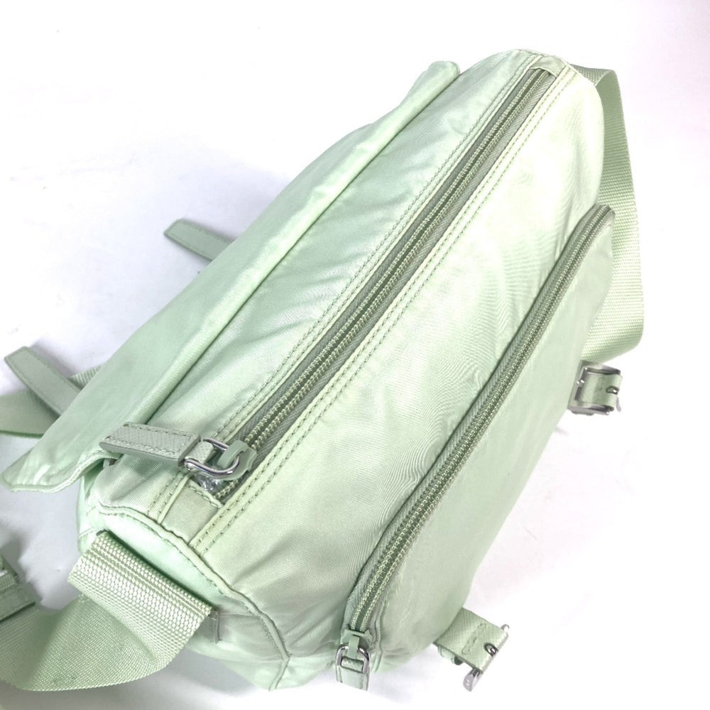 PRADA 1BD953 Triangle Plate Re-Nylon Shoulder Bag Nylon Women's ACQUA Aqua Green E-240920-15 — Like New