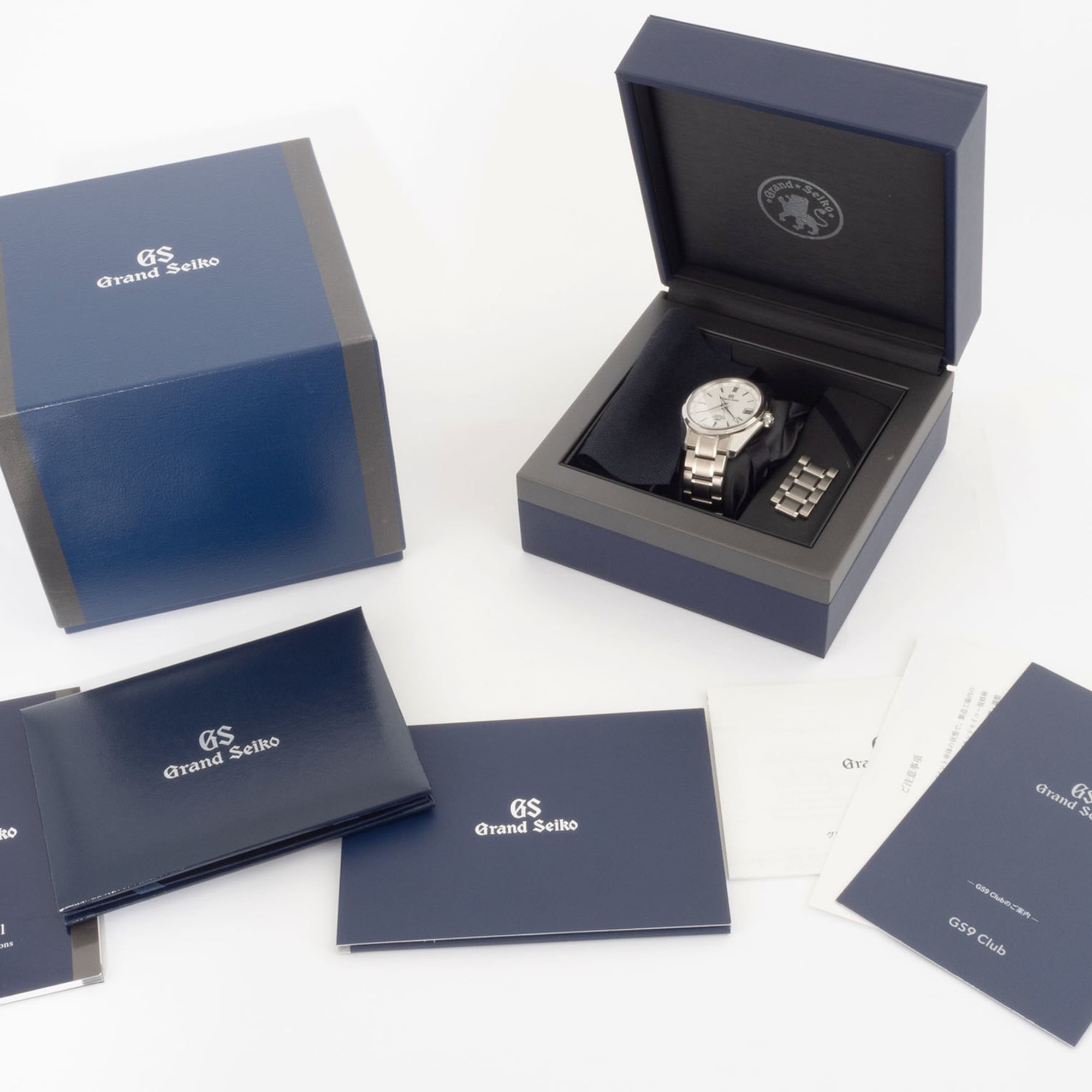 Grand Seiko Heritage Collection Mechanical Hi-Beat Watch SBGJ255 Bright Titanium Silver Men's — Good