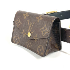 LOUIS VUITTON M0236Y Monogram Santur Daily Multi-Pocket Bag Pouch Belt Body Waist Canvas Men Women Brown — Like New