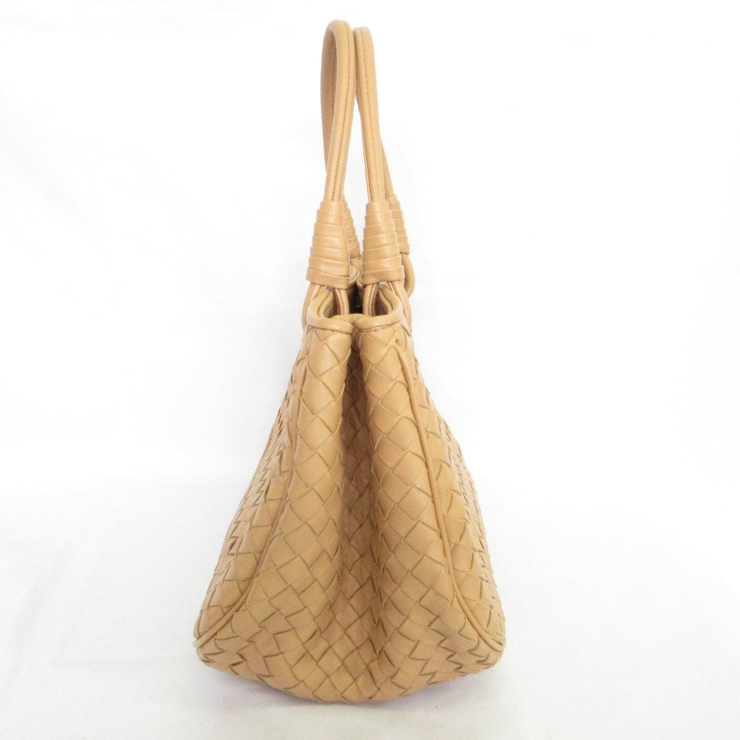 BOTTEGA VENETA Intrecciato Satchel Handbag in Pink Beige for Women