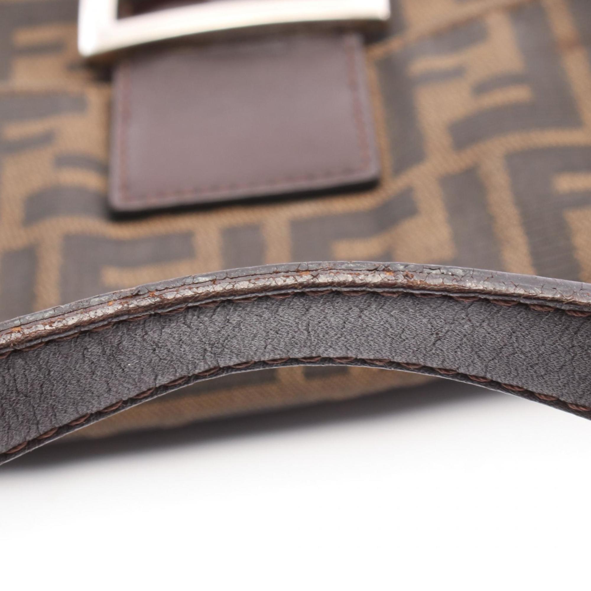 Fendi Mamma Bucket handbag, canvas and leather, women's, brown