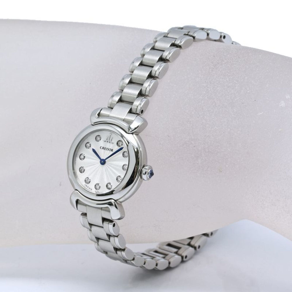 SEIKO Credor Linealux 11P Diamond GSTE803 1E70-0DV0 Women's Watch SS 40524 — Very Good