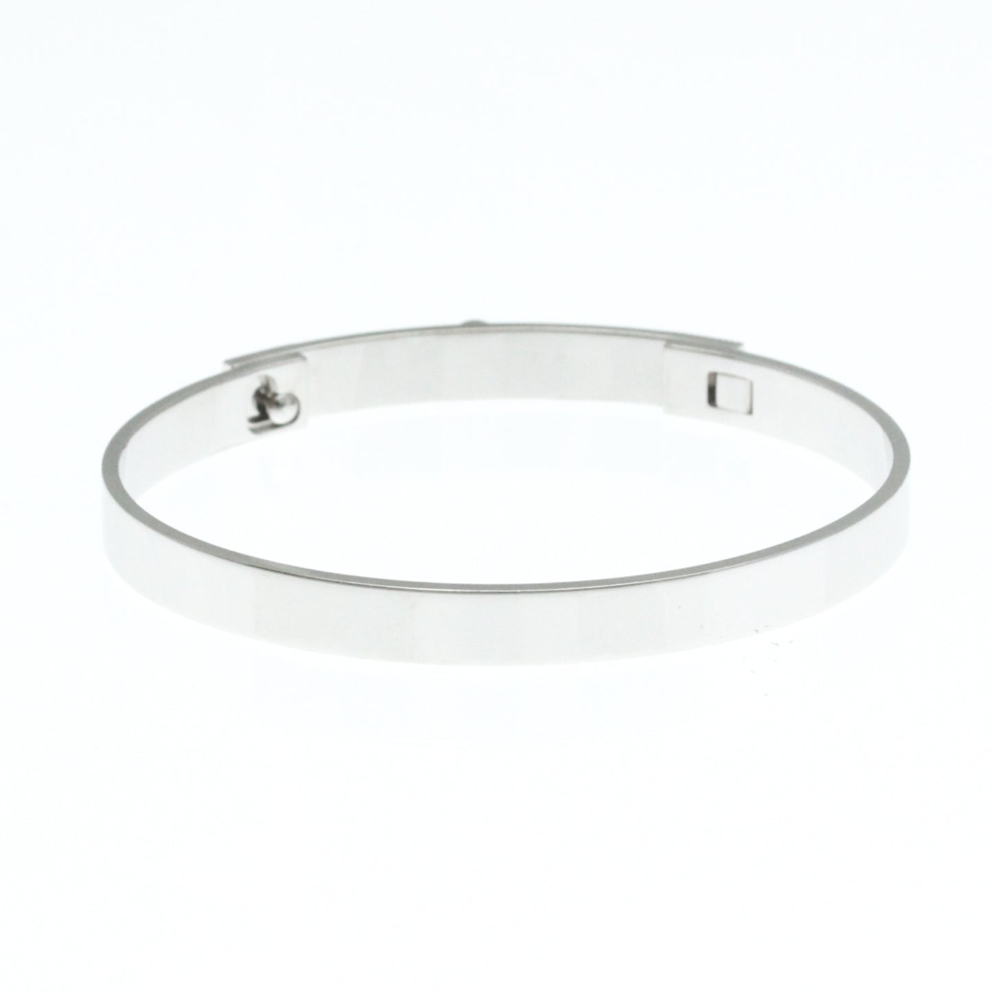 Hermes Collier De Chien Bracelet, Small Model White Gold (18K) Diamond Bangle Carat/0.24 Silver