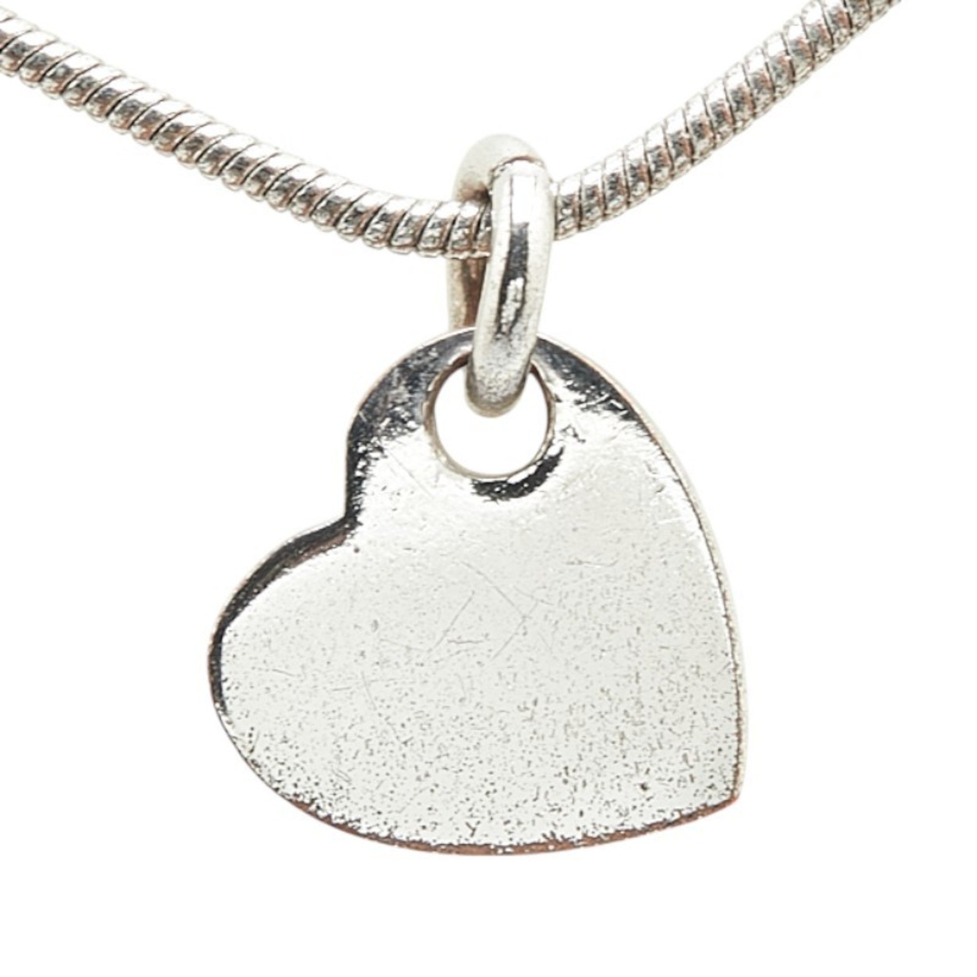 Christian Dior Dior Heart CD Logo Necklace in Silver Metal for Women