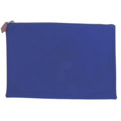 Hermes Flat Pouch MM Canvas Blue 0275HERMES — Like New