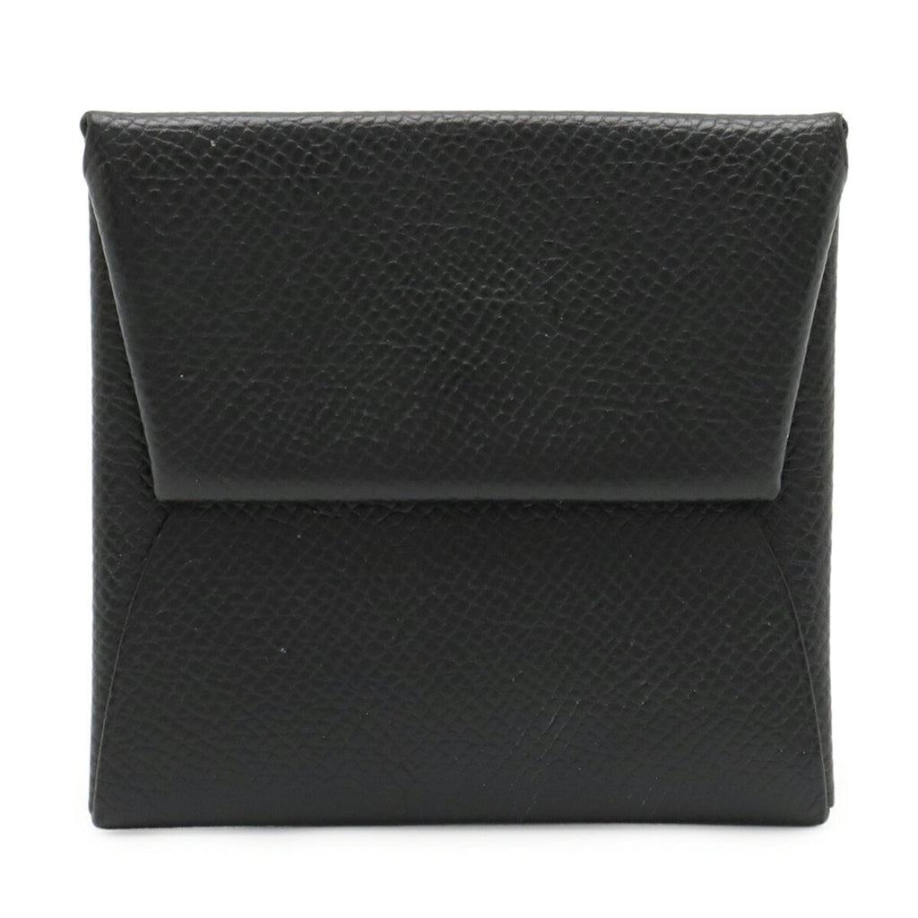 HERMES Bastia coin case, wallet, purse, Veau Epsom leather, black, U stamp