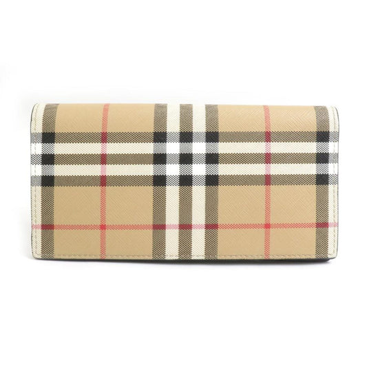 Burberry BURBERRY Bi-fold long wallet coated canvas beige men's women's h30779a