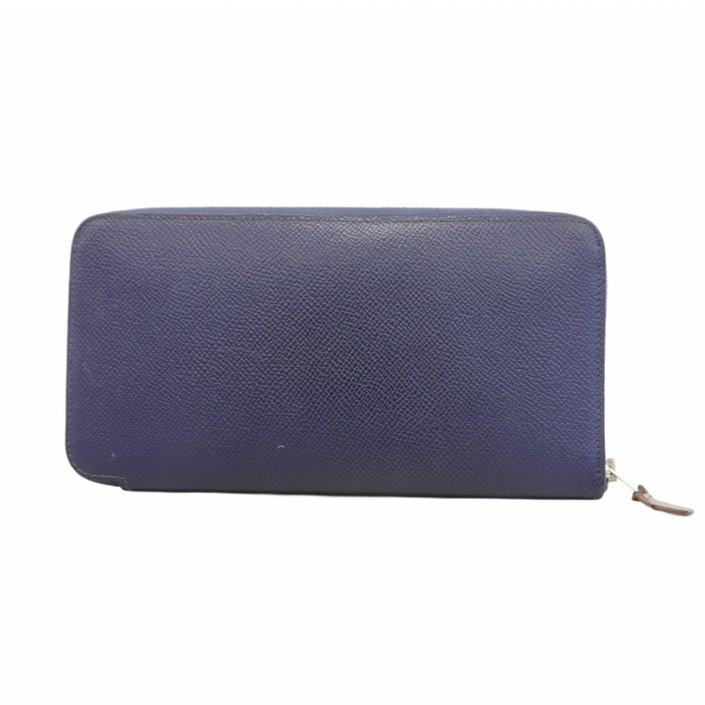 Hermes Hermès Azap Long Silk In Epsom Leather Wallet, Blue Ankle, C Stamp, Women's, P2154602