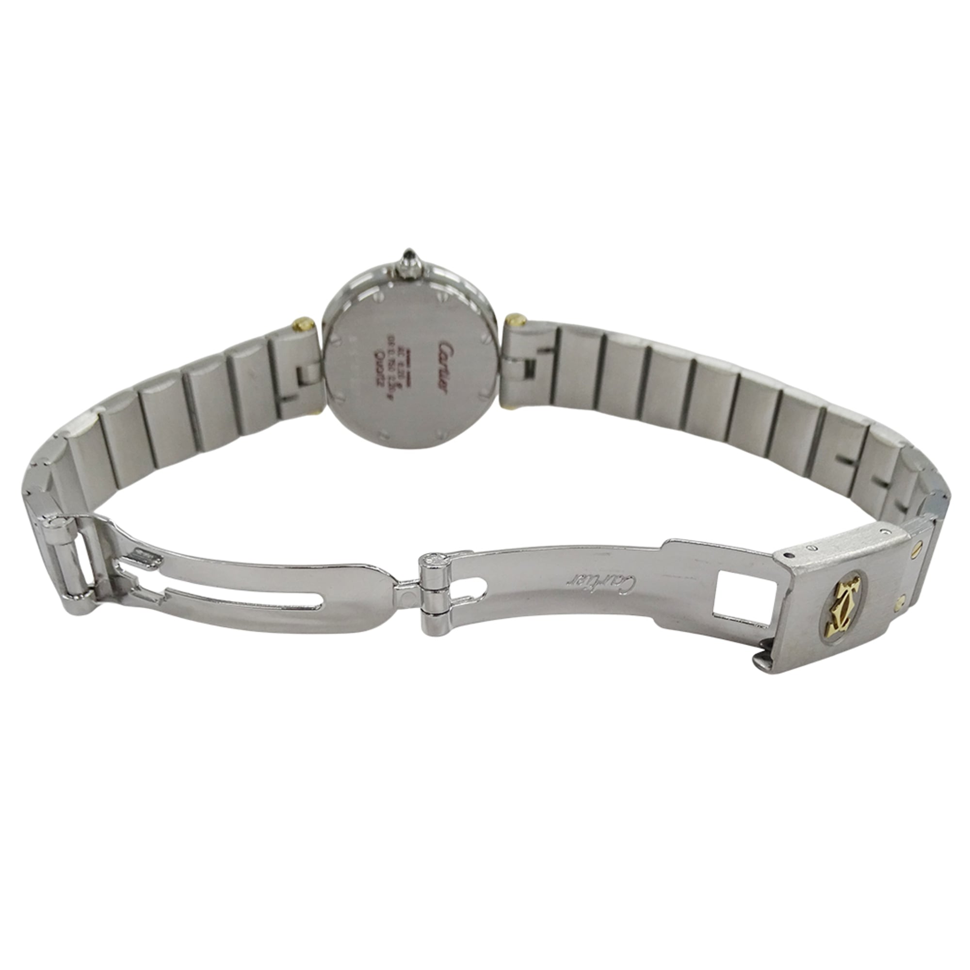 Cartier women's watch, Santos Vendôme SM, quartz movement, stainless steel (SS), gold (YG), model number 84041488 — Good