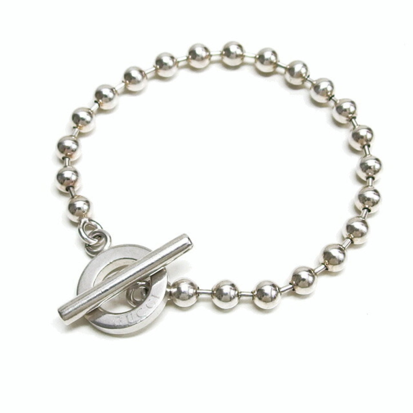 Gucci ball chain silver bracelet size 17
