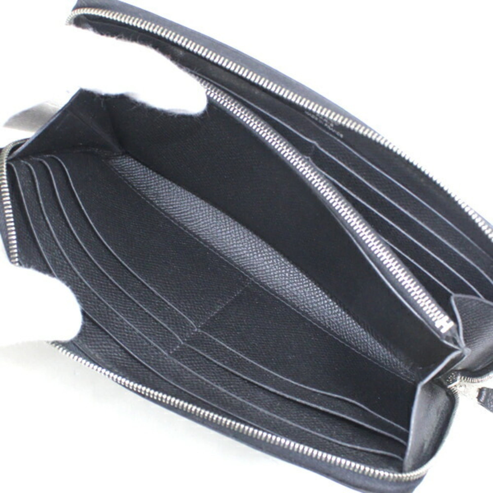 Hermès Azap Long Classic Black Zip-Around Wallet, Epson, Men's and Women's, HERMES KM3188