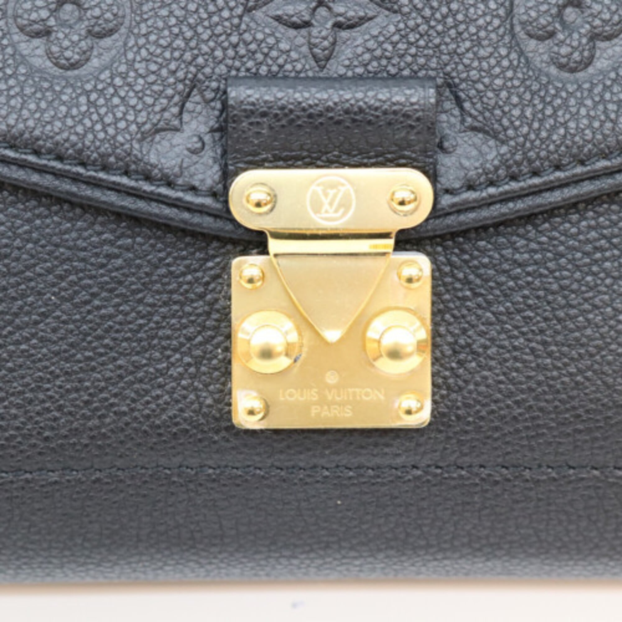 LOUIS VUITTON M48931 Empreinte Black Saint Germain PM Shoulder Bag, with Gold Hardware, Women's — Like New