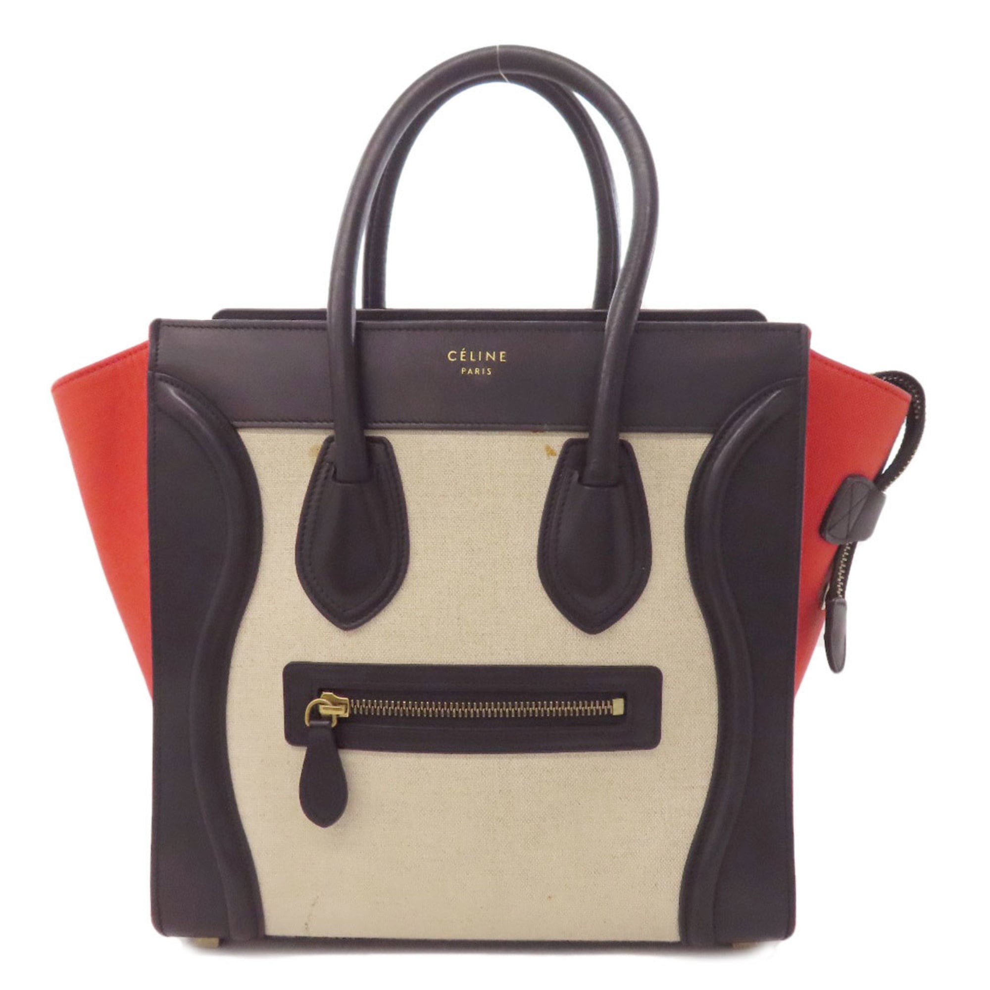 Celine Luggage Micro Handbag Leather Women's CELINE