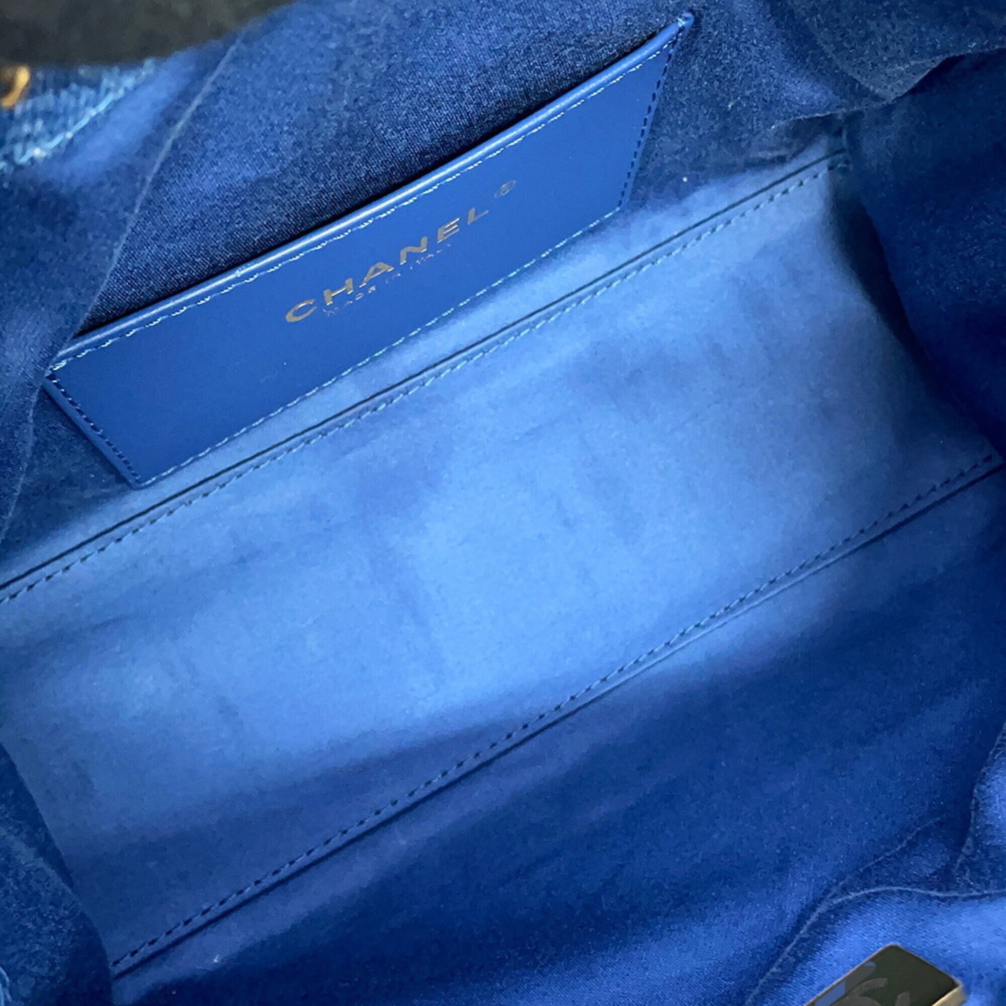 Chanel Chain Shoulder Bag Matelassé Coco Mark CHANEL25 Mini Washed Denim AS5631 CHANEL Handbag Women's — Like New