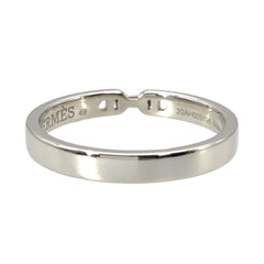 Hermes Everchaine d'Ancre PM Ring, Size 49, Platinum 950, 3.2g, Women's — Like New