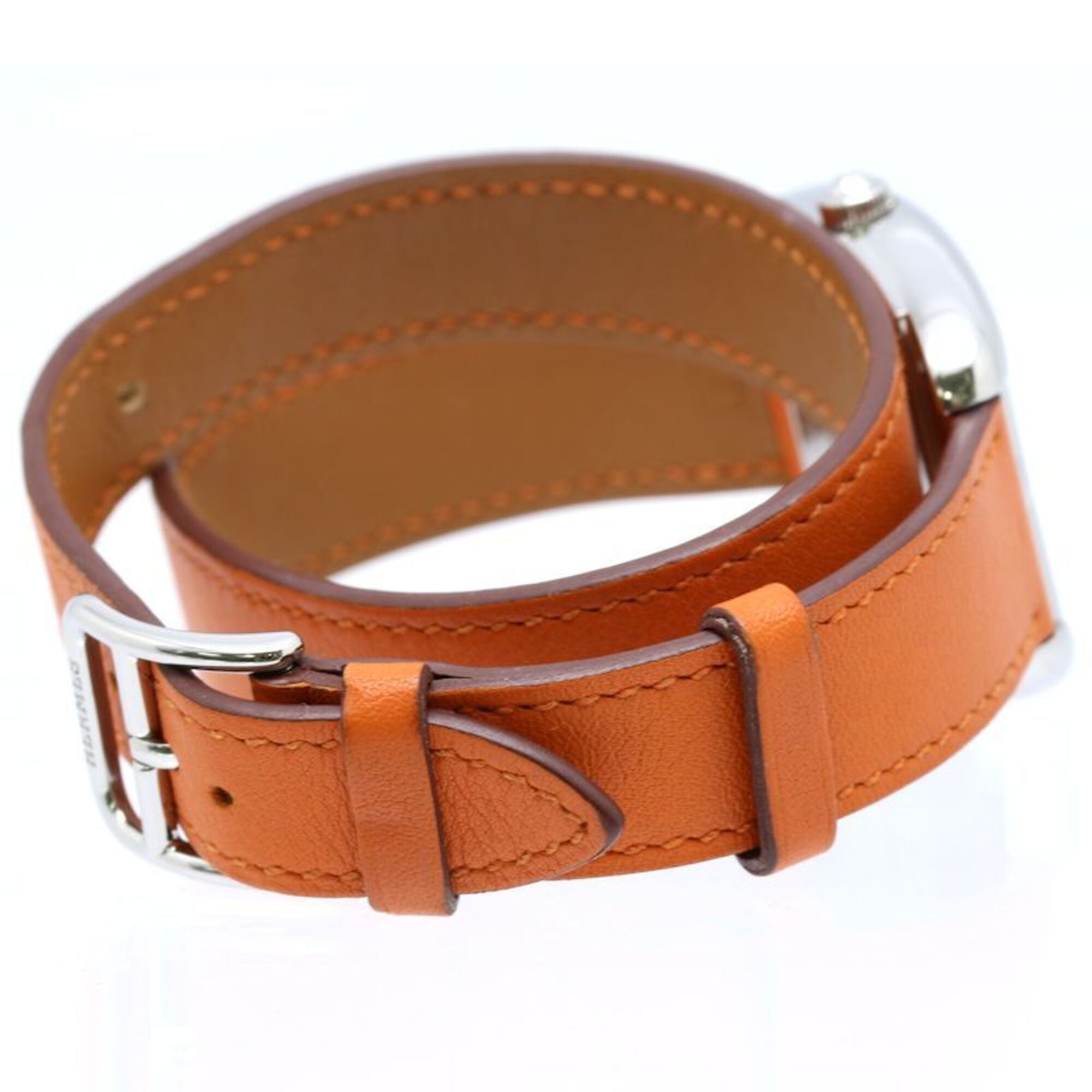 HERMES Cape Cod Tonneau Double Tour CT1.710.130.W0R1 Men's Watch SS x Swift 40575 — Very Good
