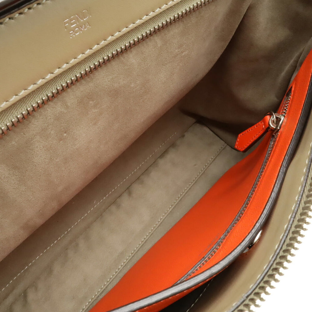 FENDI.com Handbag Shoulder Bag Leather Greige 8BN293