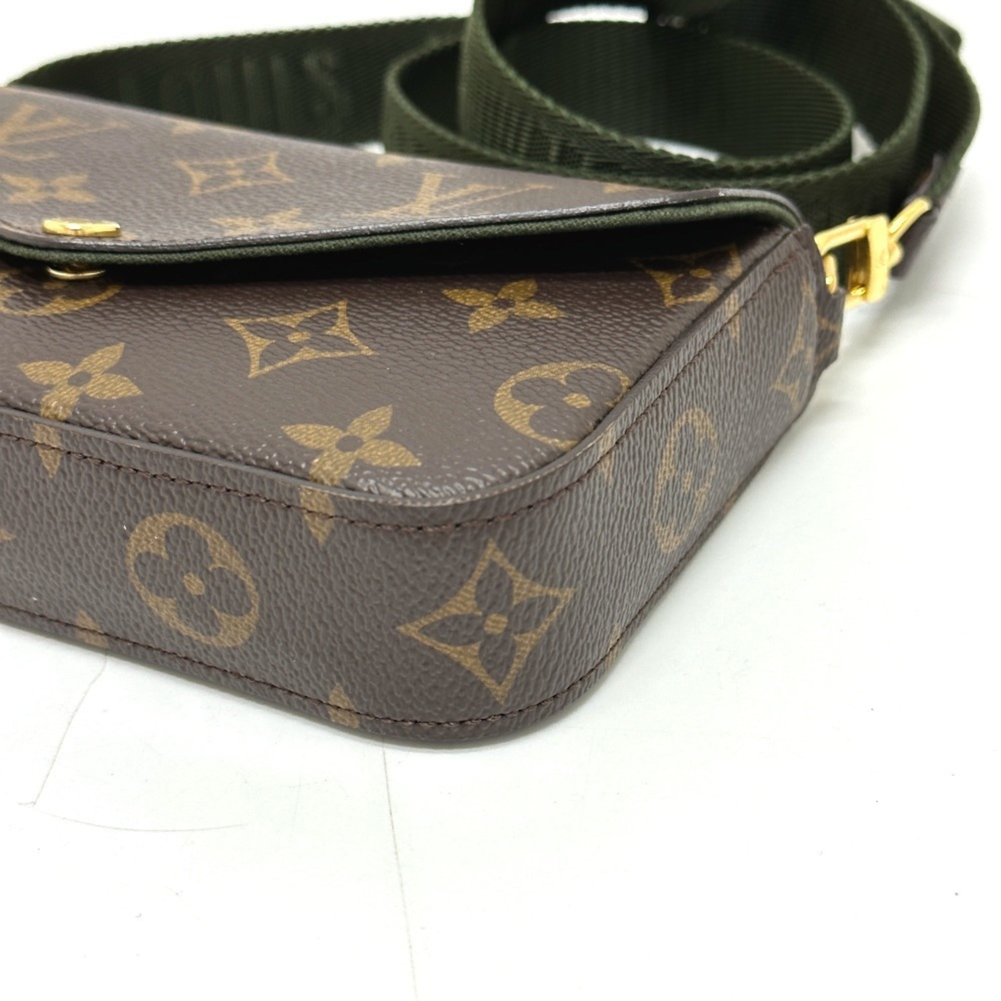 LOUIS VUITTON M80091 Monogram Multi Pochette Felicie Shoulder Bag in Canvas, Brown, Like New — Like New