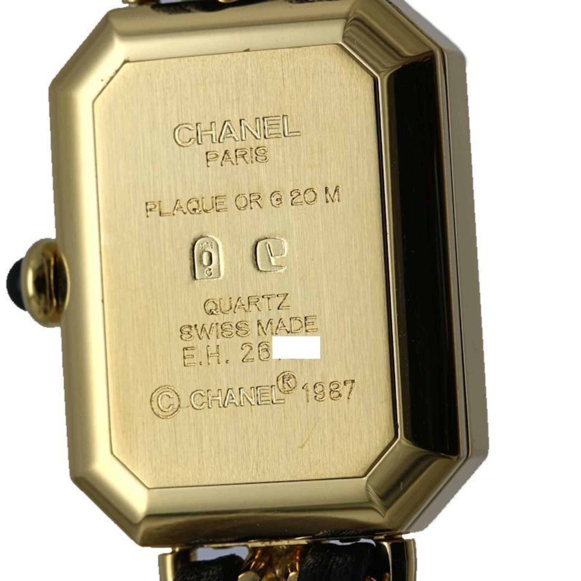 CHANEL Premiere Women's Watch, Size M, H0001 483011002, Gold Plated (GP) x Leather Strap, 130519 — Good