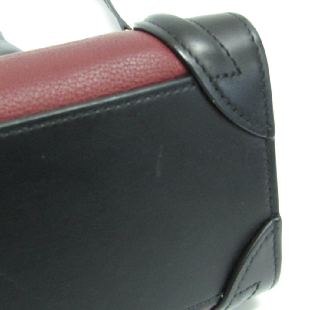 Celine Luggage Nano Shopper Women's Leather Handbag,Shoulder Bag Black,Bordeaux,Pink