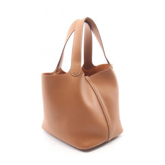 Hermes Picotin Lock MM Handbag, Leather, Taurillon Clemence Women's, Brown, 060991CK — New - Store Return