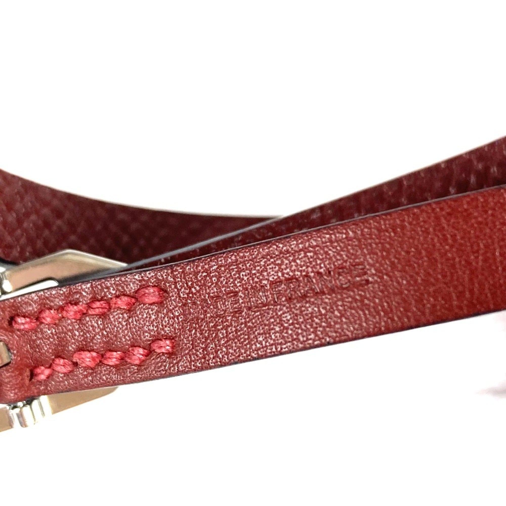 HERMES Paddock Double Tour Bracelet, Women's Leather Brown — Like New