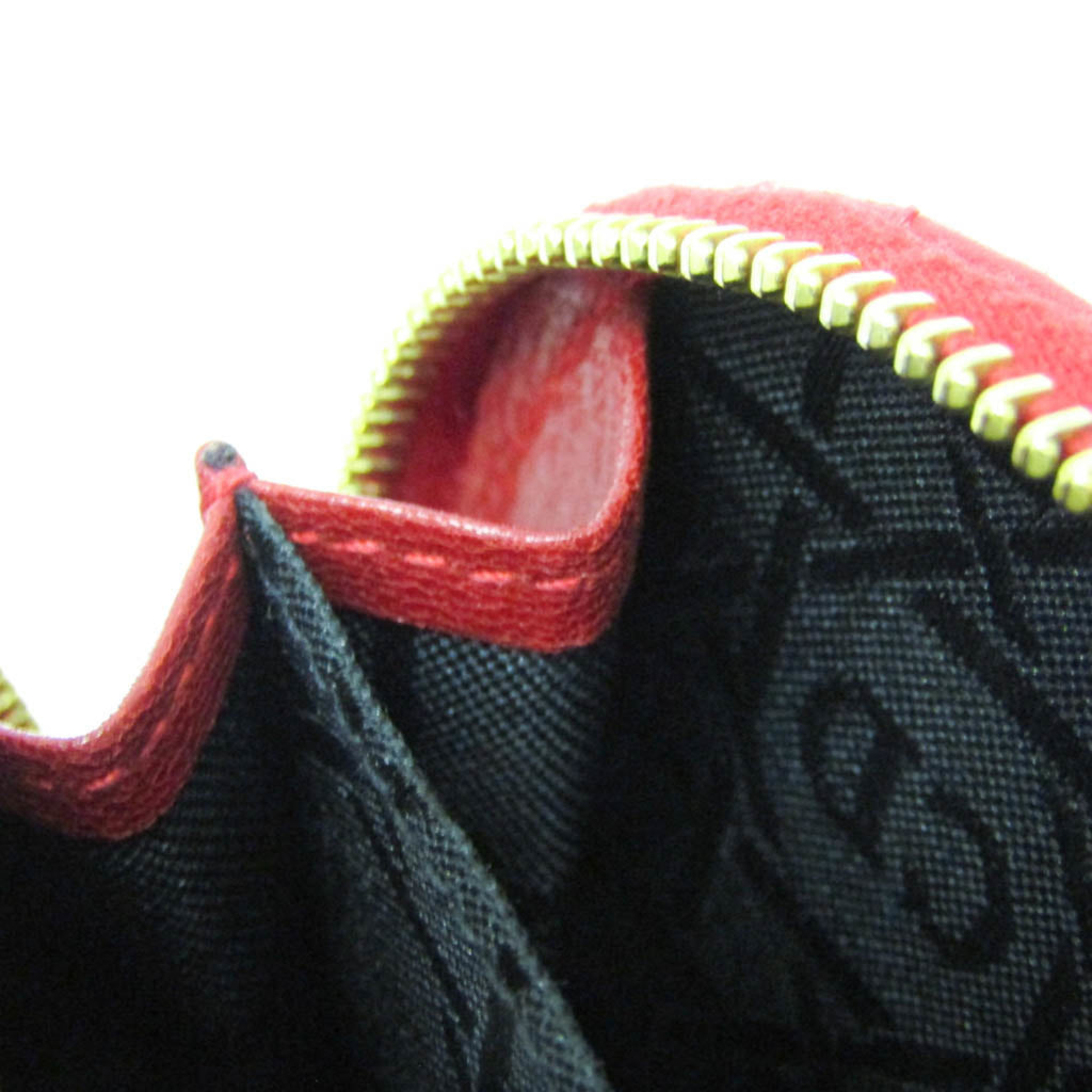 Christian Dior Cannage/Lady Dior Women's Leather Coin Purse/coin Case Red Color