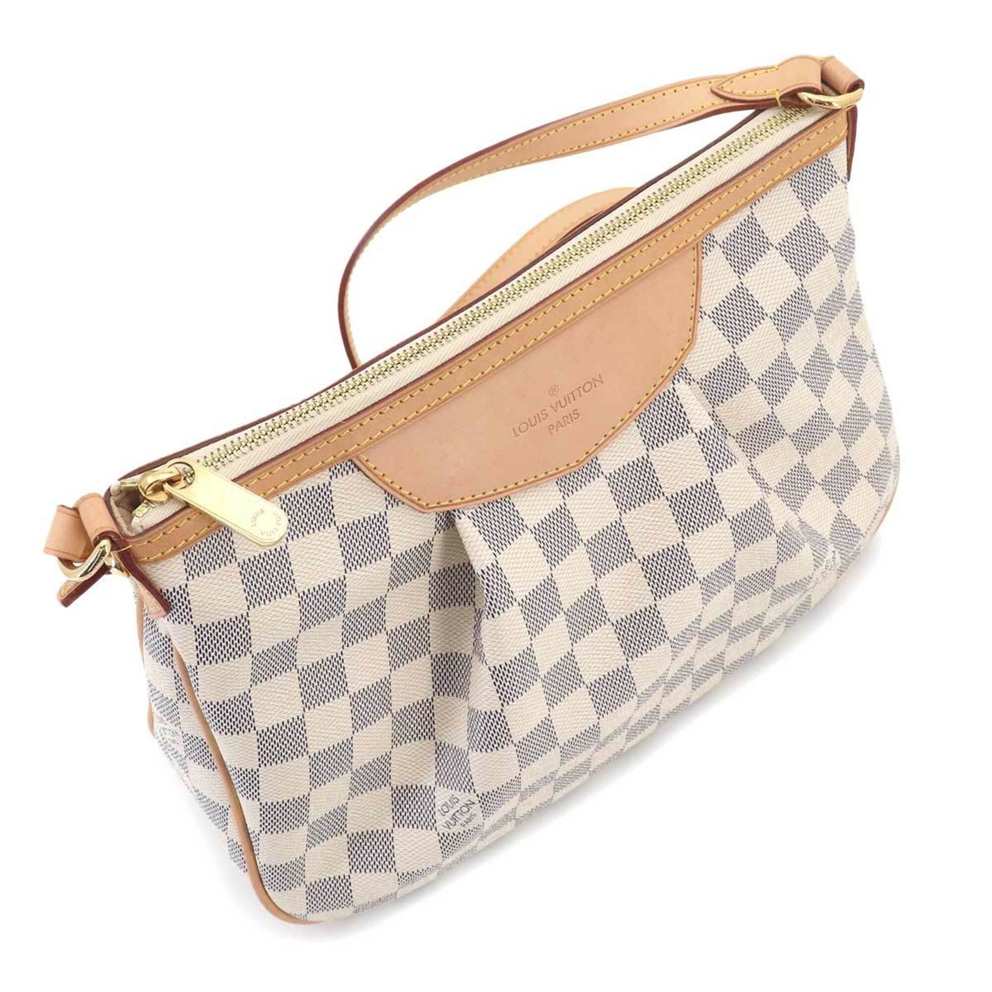 Louis Vuitton Siracusa PM Damier Azur Shoulder Handbag N41113 Gold Hardware — Like New