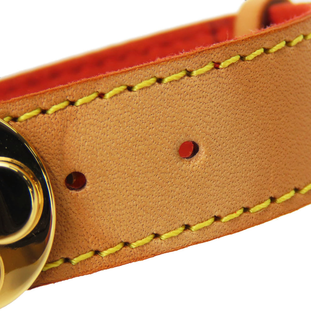 Louis Vuitton Bracelet Good Luck M64448 Tanned Leather Metal Beige Accessory Women's LOUIS VUITTON