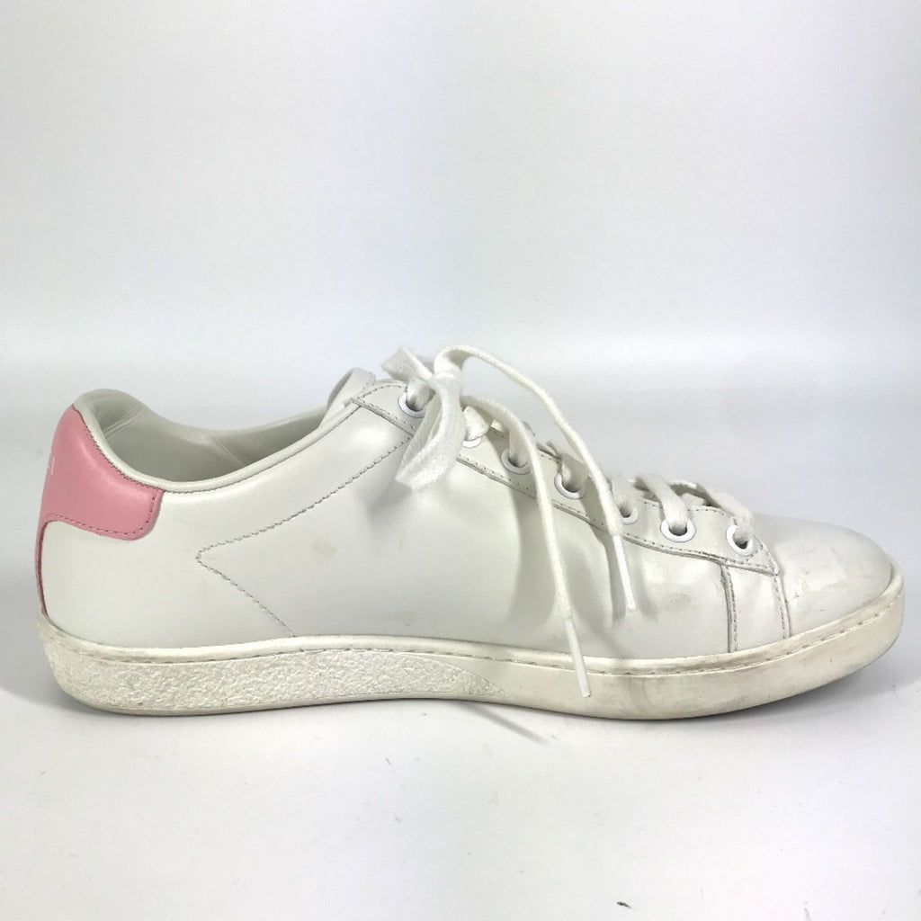 GUCCI 598527 Ace logo two-tone shoes, low-top leather sneakers with Interlocking G, women's white