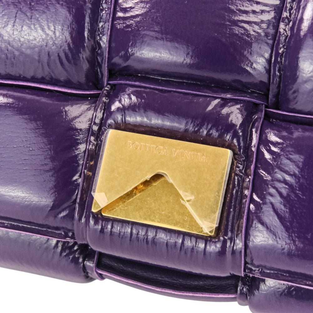 Bottega Veneta Padded Cassette Intrecciato Shoulder Bag 591970 Purple Women's — Like New