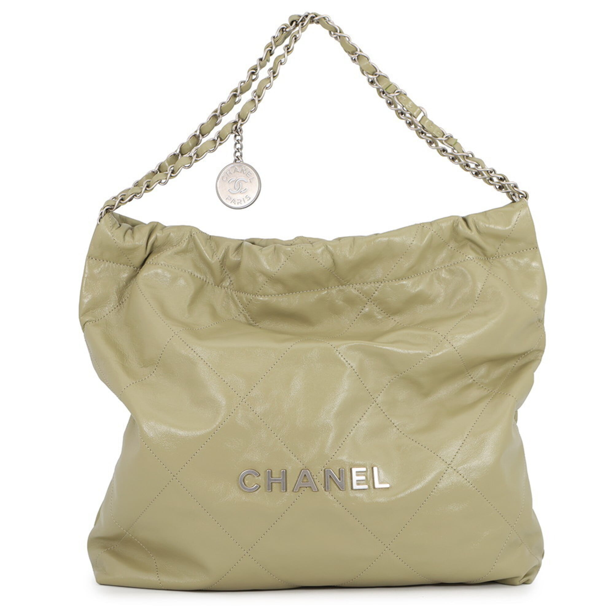 Chanel handbag CHANEL 22 Matelassé Small Shiny Calf Leather AS3260 for women — Like New