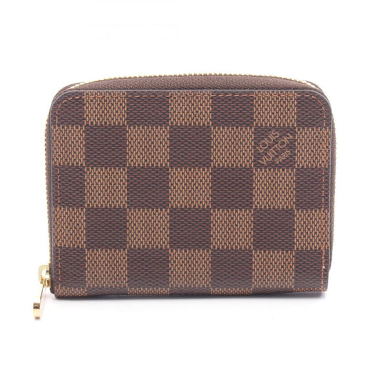 Louis Vuitton Zippy Coin Purse in Damier Ebene Rose Ballerine Leather, Brown, Women's, N60213
