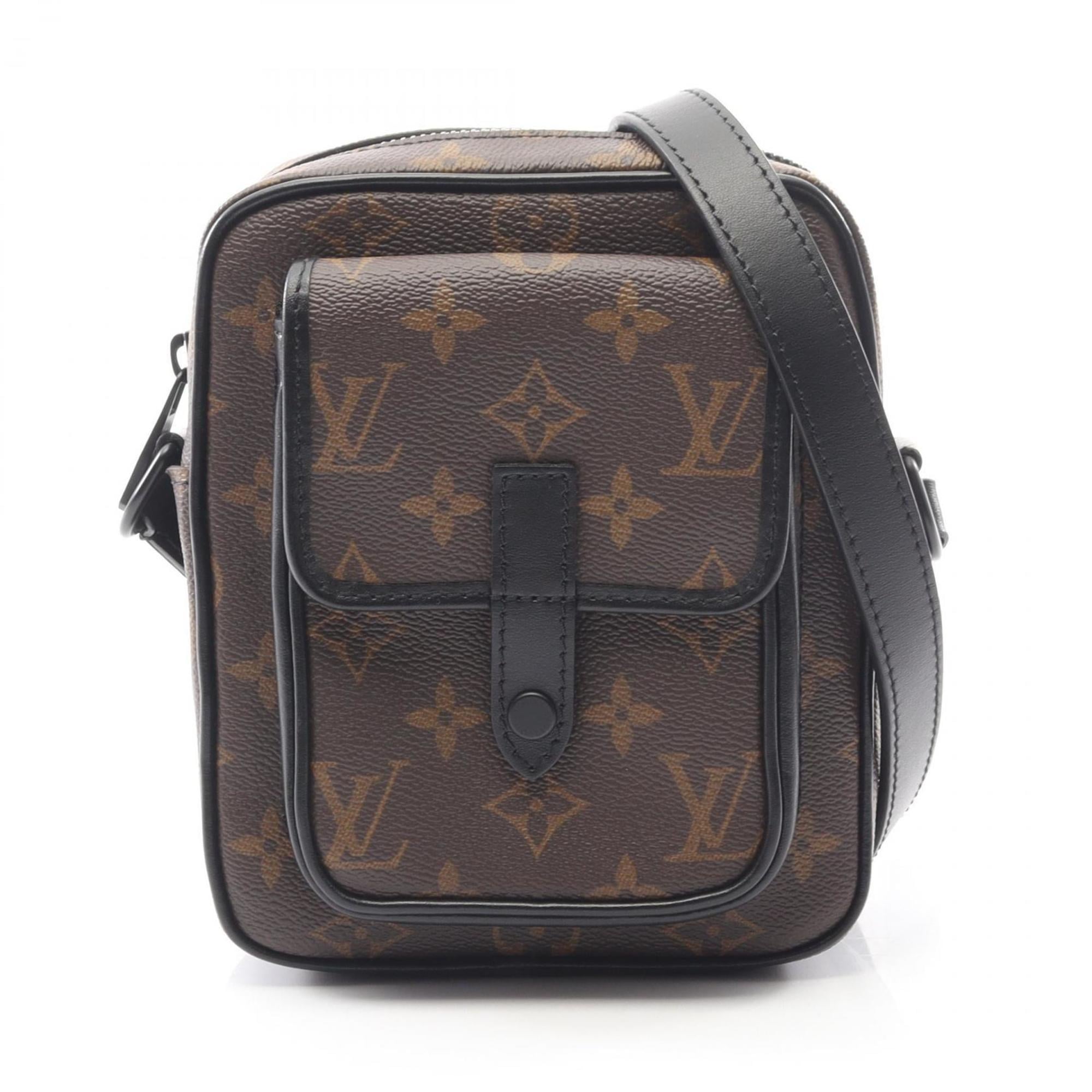 Louis Vuitton Christopher Wearable Wallet Shoulder Bag, Coated Canvas and Leather, Monogram Macassar, Men's, Brown Black, M69404