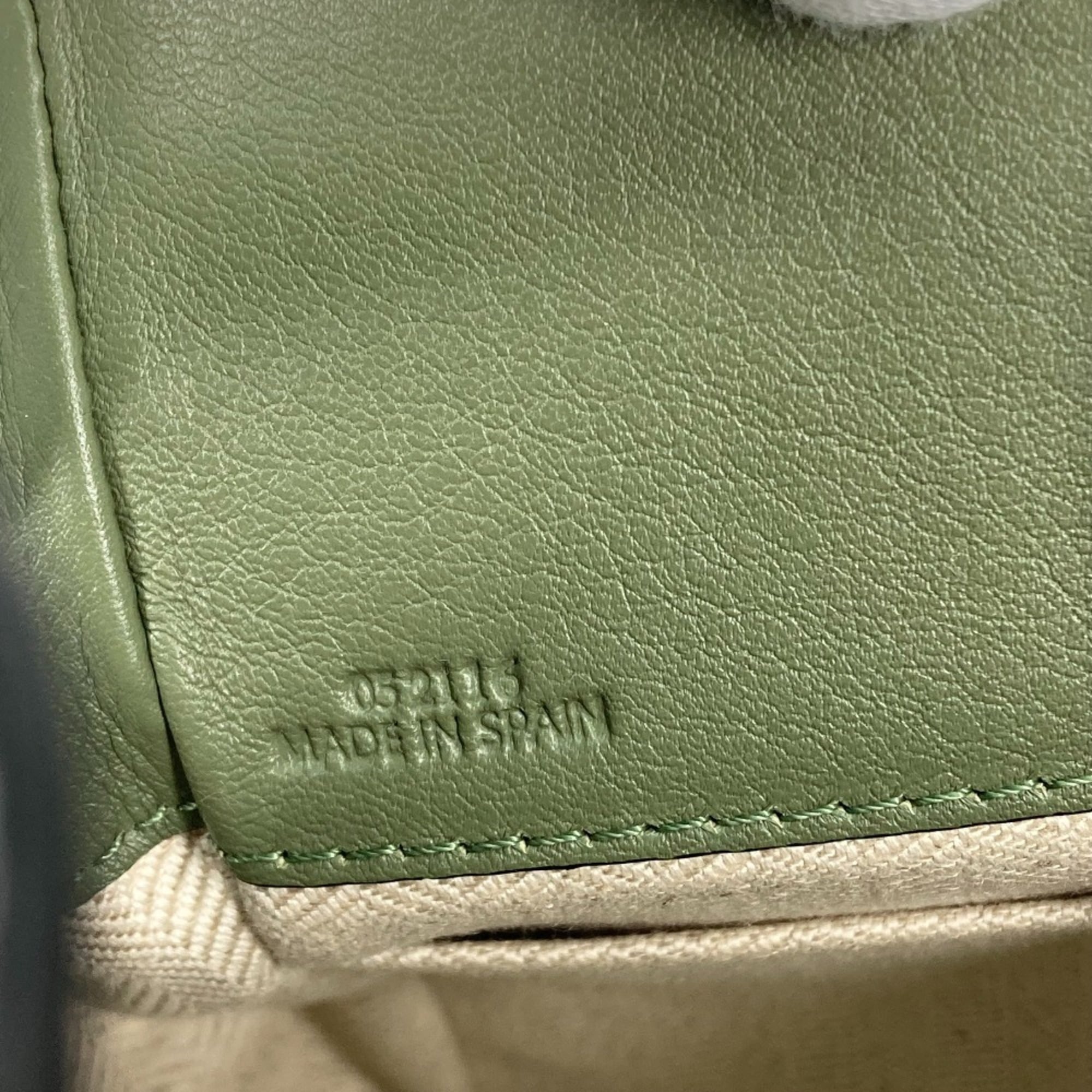 LOEWE Hammock Drawstring Bag, Mini Handbag/Shoulder Leather, Women's, Khaki, Like New — Like New