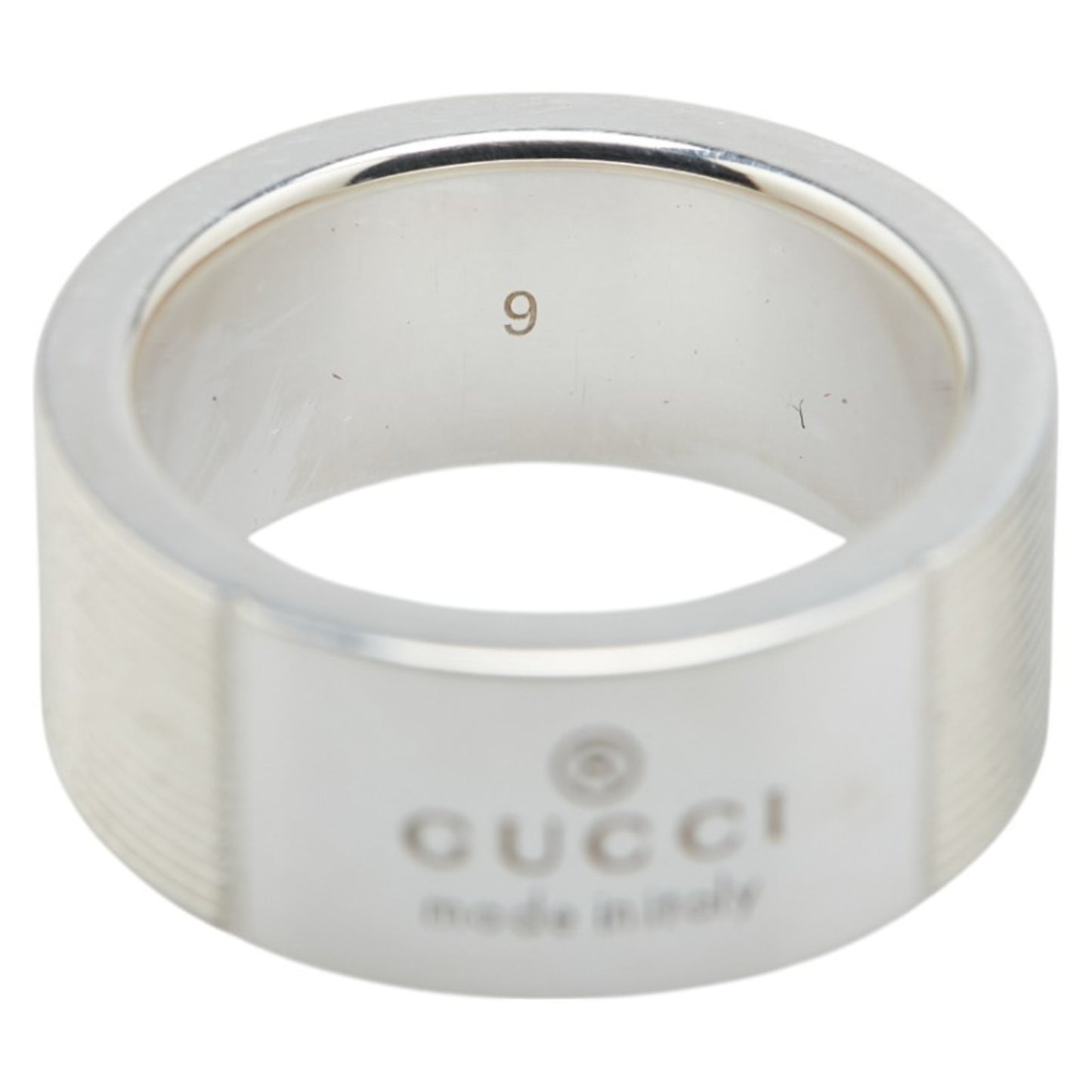 Gucci Logo Ring #9 SV925 Silver Women's GUCCI