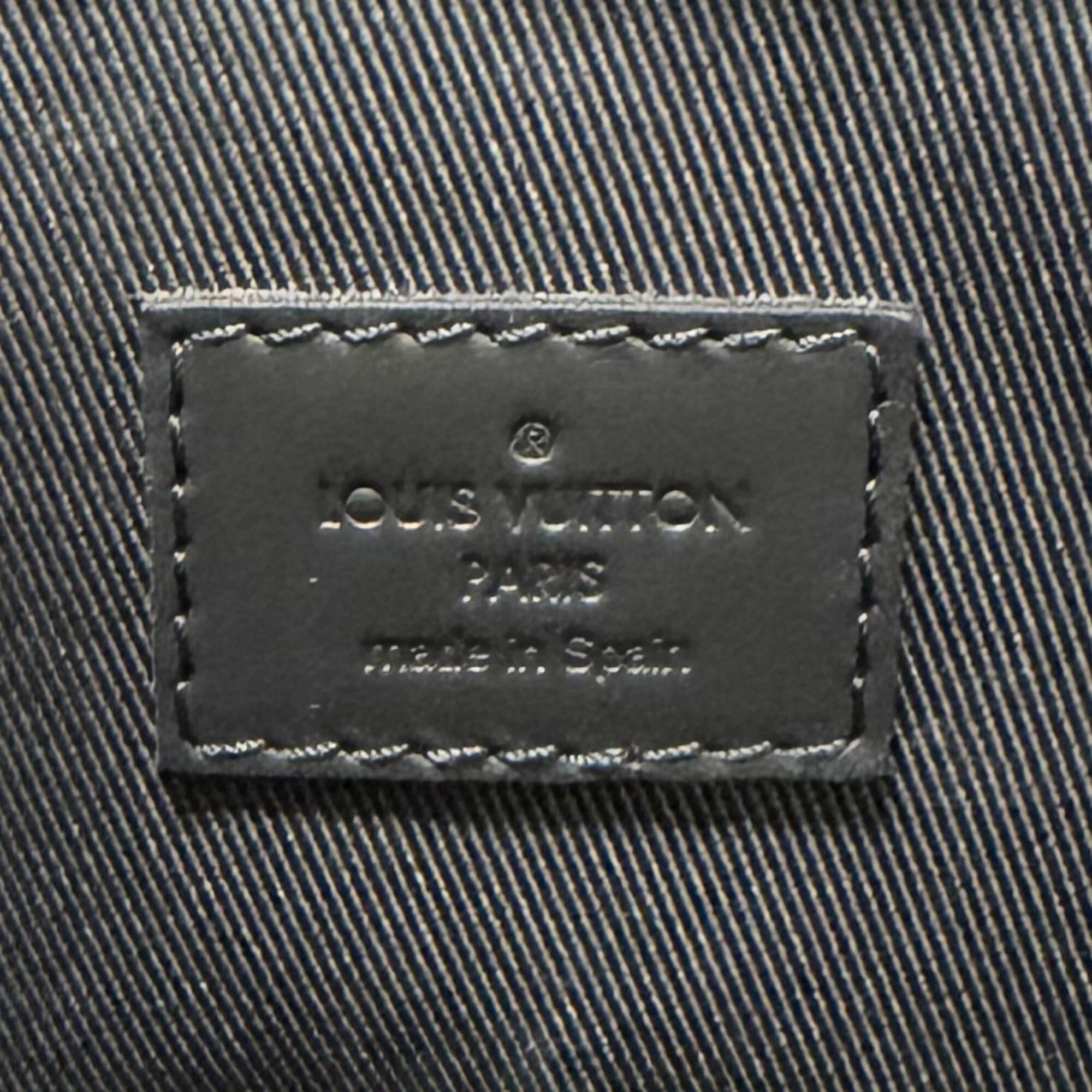 LOUIS VUITTON M57308 LV Aerogram Takeoff Leather Tote Bag, Black, Made in Spain, Men's, Comes with Box and Dust Fits A4 Size — Like New