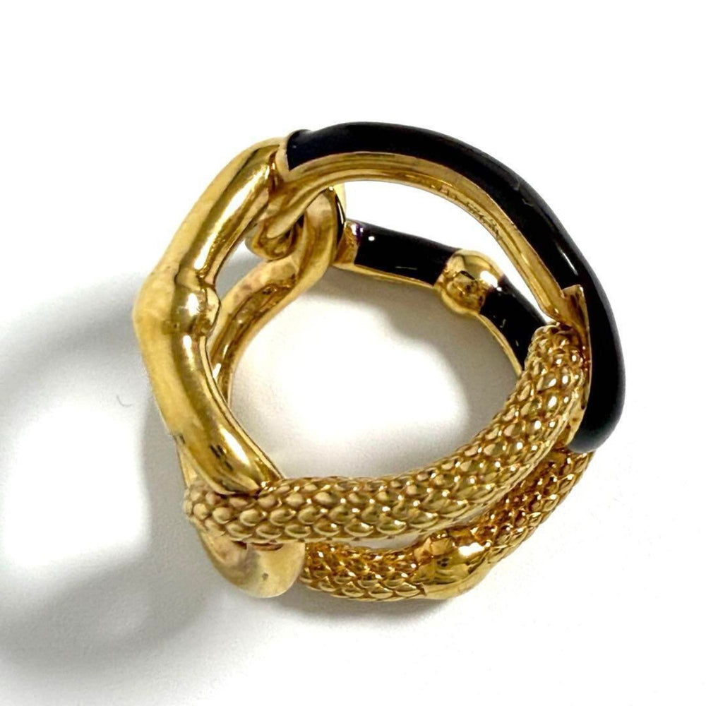 Bottega Veneta Men's Intrecciato Chain Ring — Like New