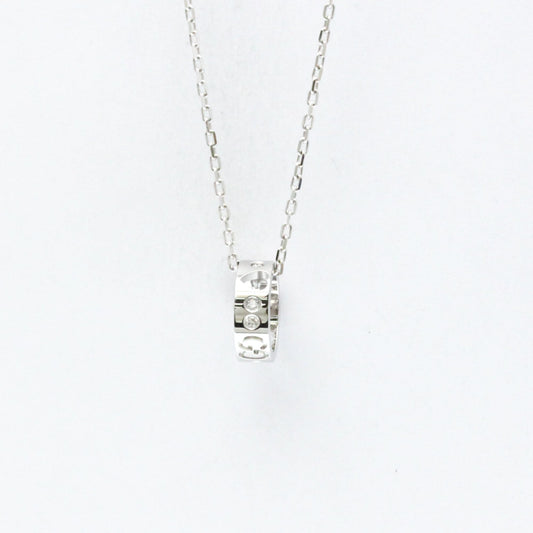 Gucci Icon Amor Diamond Necklace White Gold (18K) Diamond Men,Women Fashion Pendant Necklace (Silver)